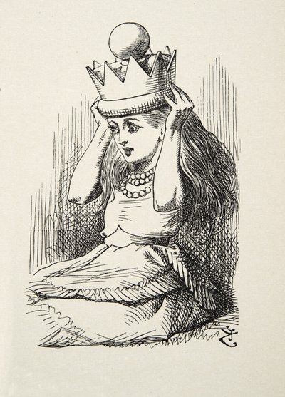 Queen Alice, Illustration from Through the Looking Glass by Lewis Carroll by John Tenniel